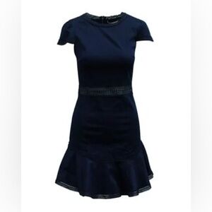 Alice & Olivia navy knee knee length dress, size 4